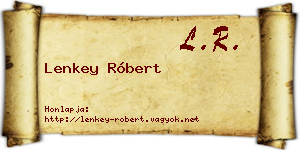 Lenkey Róbert névjegykártya